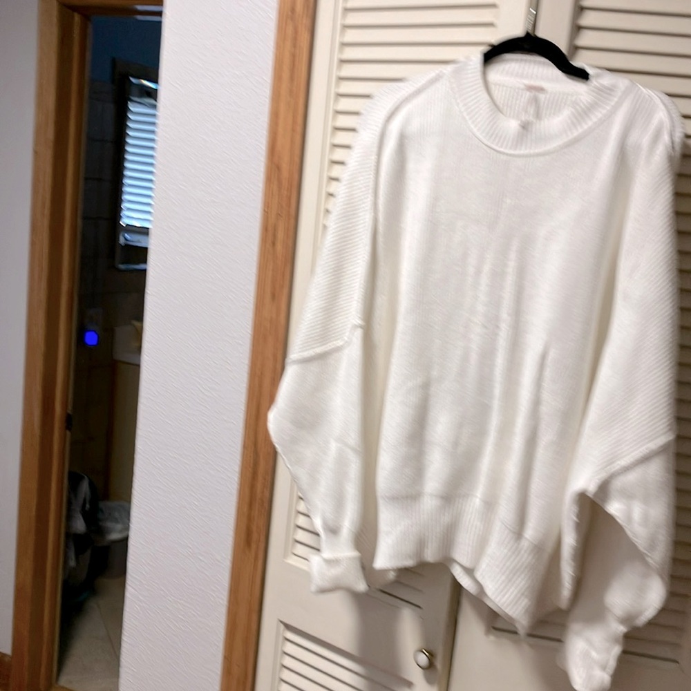 Free People oversized white sweater